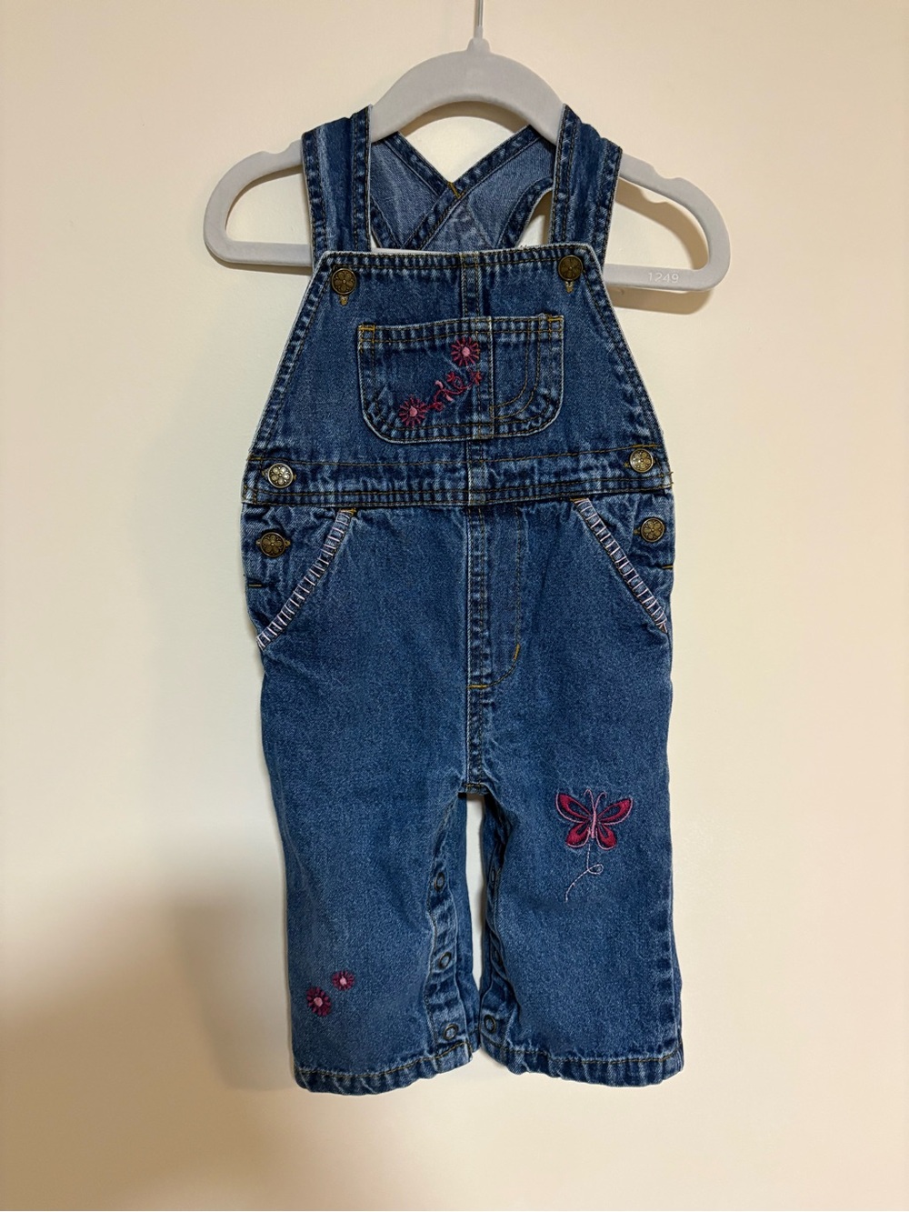 Vintage Teddys Choice Embroidered Overalls